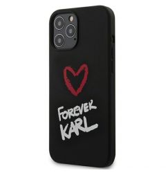Husa iPhone 12 Pro Max Karl Lagerfeld Silicon Forever Karl Negru