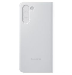 Husa Originala Samsung Galaxy S21 Smart Clear View Cover Light Gray