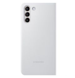 Husa Originala Samsung Galaxy S21 Plus Smart LED View Cover Light Gray