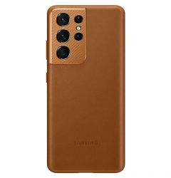 Husa Originala Samsung Galaxy S21 Ultra Leather Cover Brown
