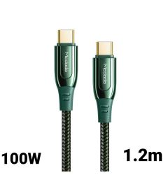Cablu Type-C la Type-C Mcdodo Super Charge Green (1.2m, 100W)