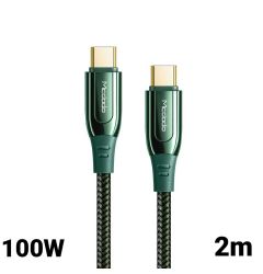 Cablu Type-C la Type-C Mcdodo Super Charge Green (2m, 100W)
