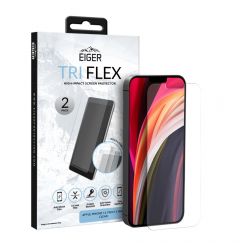 Folie iPhone 12 / 12 Pro Eiger Clear Tri Flex Clear 2 buc/pachet