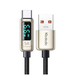 Cablu USB-A la Type-C Mcdodo Digital Pro Silver (1.2m, 5A, 66W)