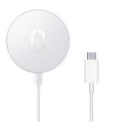 Incarcator Wireless Qi pentru iPhone 12 Joyroom Magnetic + Cablu Type-C 15W White