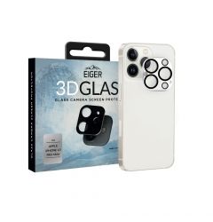 Folie Sticla Camera iPhone 13 Pro Max Eiger 3D Glass Clear Black