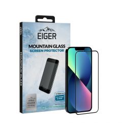 Folie iPhone 13 Mini Eiger Sticla 3D Edge to Edge Clear Black