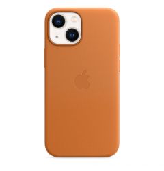 Husa Original iPhone 13 Mini Apple Leather, MagSafe, Golden Brown
