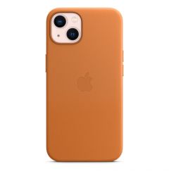 Husa Original iPhone 13 Apple Leather, MagSafe, Golden Brown