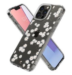 Husa iPhone 13 Pro Max Cyrill by Spigen Cecile Series White Daisy