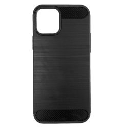 Husa iPhone 12 / 12 Pro Lemontti Carbon Case Flexible Negru