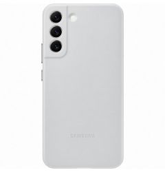 Husa Originala Samsung Galaxy S22 Plus Leather Cover Light Gray