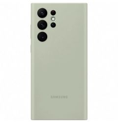 Husa Originala Samsung Galaxy S22 Ultra Silicone Cover Olive Green
