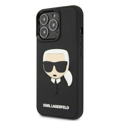 Husa iPhone 13 / 13 Pro Karl Lagerfeld Rubber Karl's Head Negru