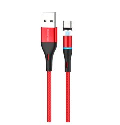 Cablu Borofone BU16 Skill USB-A la Type-C, 1.2m, Rosu
