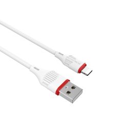 Cablu Borofone BX17 Enjoy USB la Lightning, 1m, Alb
