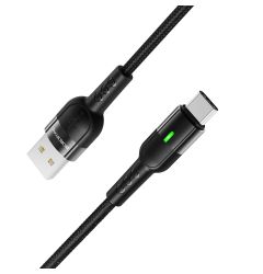 Cablu Borofone BU17 Starlight USB la Type-C, 1.2m, Negru