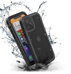 Husa iPhone 12 Catalyst Total Protection Transparent Black (waterproof , snur)