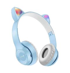 Casti Bluetooth Over-Ear Wireless OEM Cat's Ears Light Blue