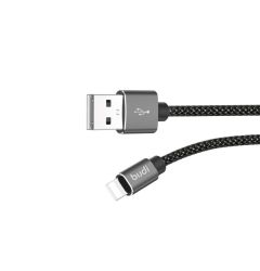 Cablu Lightning Budi USB Black 3m (impletitura textila)
