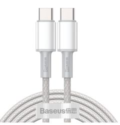 Cablu Type-C la Type-C Baseus Fast Charging White (100W, 5A, 2m)