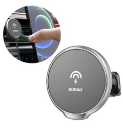 Suport Auto Magnetic Dudao cu incarcare Wireless pentru iPhone, MagSafe, 15W, prindere la ventilatie