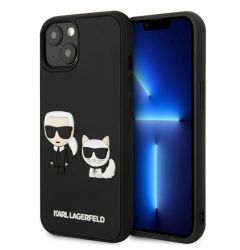 Husa iPhone 13 Karl Lagerfeld Karl & Choupette 3D Negru