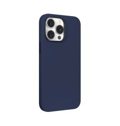 Husa iPhone 14 Pro Max Devia Nature Series Silicone Magnetic Navy Blue