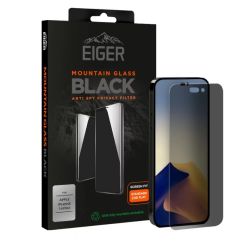 Folie iPhone 14 Pro Eiger Sticla 2.5D Mountain Glass Privacy Black