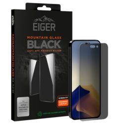 Folie iPhone 14 Pro Max Eiger Sticla 2.5D Mountain Glass Privacy Black