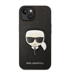 Husa iPhone 14 Plus Karl Lagerfeld Saffiano Karl's Head Black