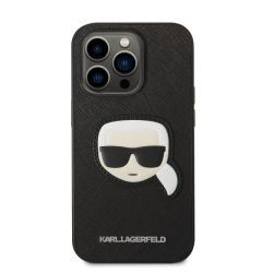 Husa iPhone 14 Pro Max Karl Lagerfeld Saffiano Karl's Head Black