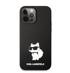 Karl Lagerfeld Husa Liquid Silicone Choupette iPhone 13 Pro Negru