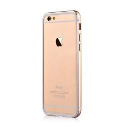 Bumper iPhone 6/6S Devia Mighty Champagne Gold (aluminiu + silicon, protectie 360°)