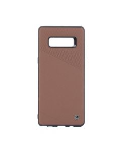 Carcasa Samsung Galaxy Note 8 Occa Exquis Car Brown (margini flexibile, placuta metalica integrata)
