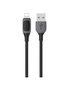 Usams Cablu Jelly Series Fast Charging USB la Lightning, 2.4A, 1m, Negru