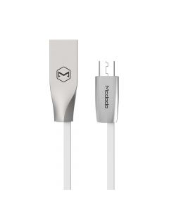 Cablu MicroUSB Mcdodo Zn-Link Silver White (1.5m, 2.4A max)