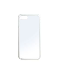 Carcasa iPhone 7/8/SE2020/SE2022 Meleovo Glass White (spate din sticla antishock, margine flexibila)