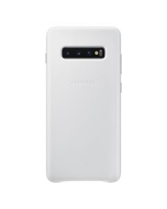 Carcasa Originala Samsung Galaxy S10 Plus G975 Leather Cover White
