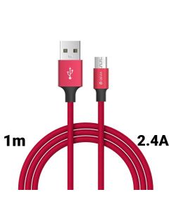 Cablu MicroUSB Devia Pheez Series Red 1m