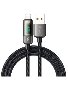 Mcdodo Cablu USB la Lightning Display Auto Power Off, Fast Charging, 1.2m, Negru