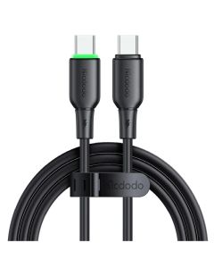 Mcdodo Cablu Type-C la Type-C Alpha Series Silicone, Fast Charging, 65W, LED, 1.2m, Negru