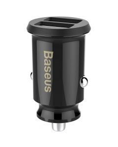 Incarcator Auto Baseus Grain Mini Dual USB, 3.1A, Black