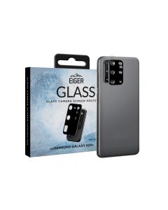 Folie de Sticla Camera Samsung Galaxy S20 Plus Eiger 2.5D Glass Clear Black