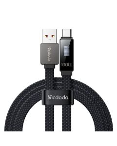 Mcdodo Cablu USB la Type-C Rhythm LED, Fast Charging, 6A, 1.2m, Negru