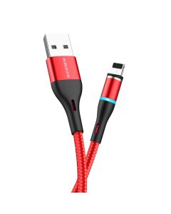 Cablu Borofone BU16 Skill USB la Lightning, 1.2m Rosu