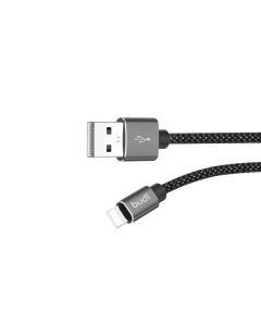 Cablu Lightning Budi USB Black 3m (impletitura textila)