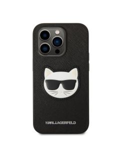 Husa iPhone 14 Pro Karl Lagerfeld Saffiano Choupette Head Black