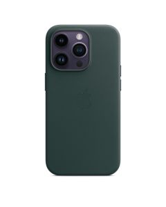 Husa Originala iPhone 14 Pro Apple Leather, MagSafe, Forest Green