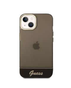 Husa iPhone 14 Guess Camera Outline Translucent Negru